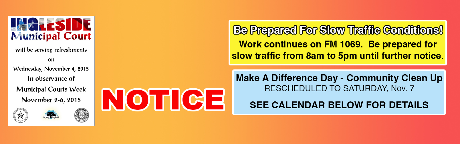 Ingleside, Texas to Ingleside, Texas!